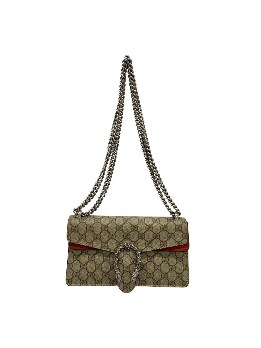 Gucci Dionysus Beige Dark Brown Red Pvc #373549G10B